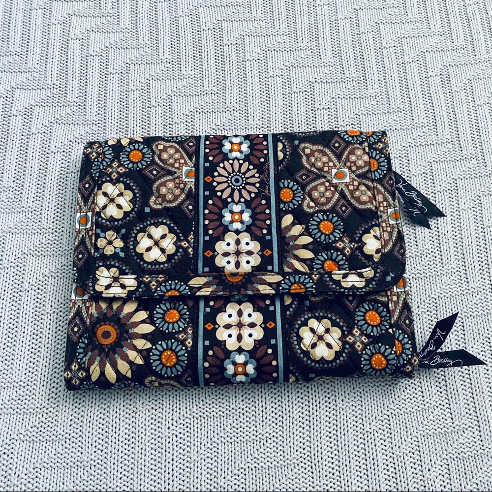 Vera Bradley Floral Cosmetic Bag - Brown and Orange